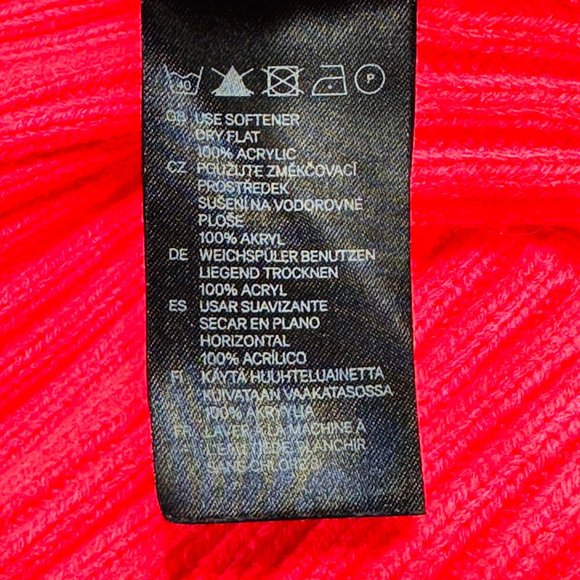 Divided by H&M Women’s Cable Knit Pullover Cropped Vibrant Pink Sweater Women's - Picture 5 of 6